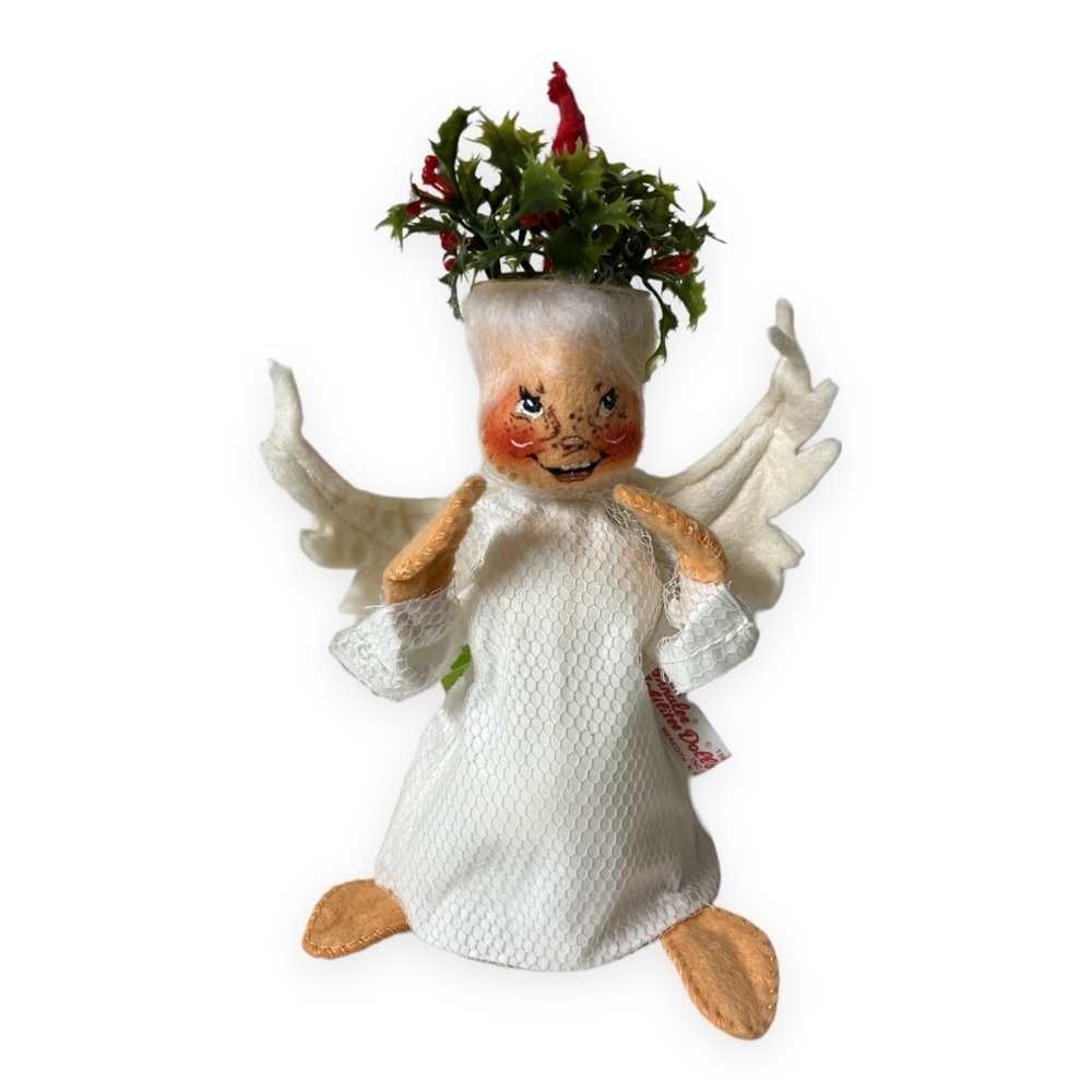 Vintage 1961 Annalee 8” Angel Holly Wreath Halo‎ with Tag